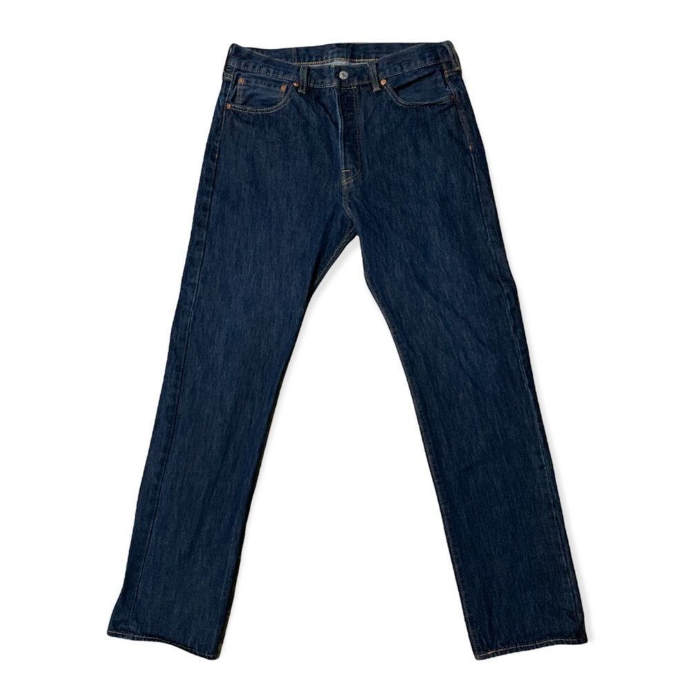 Levi’s Men’s 501 Button Fly Dark Wash Jeans 34X34